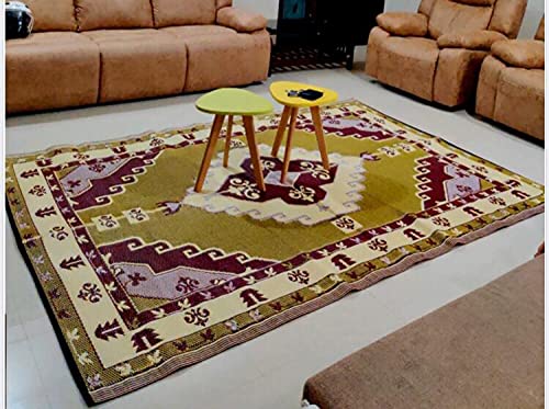 BalajeesUSA Outdoor Plastic straw patio rugs-6 by 9 feet. Grey, reversible mats, waterproof, camper mats, patio rugs Clearance.171