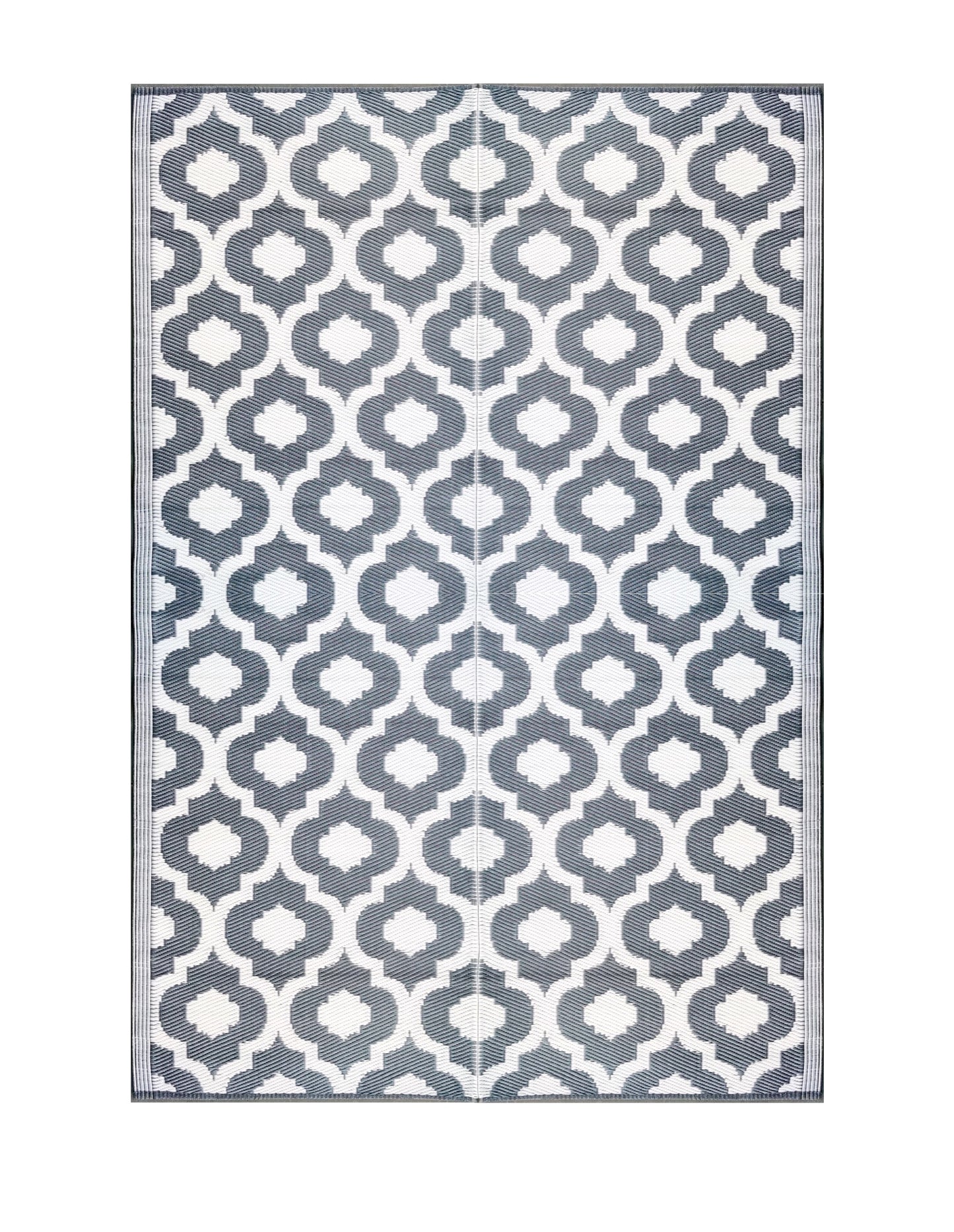 BalajeesUSA Outdoor Plastic straw patio rugs clearance in Grey & White colour
