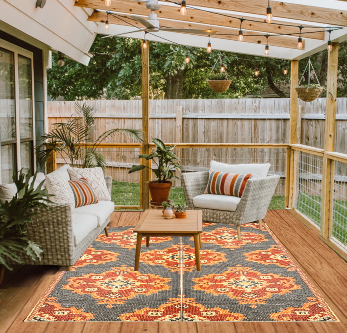 BalajeesUSA Outdoor Plastic straw patio rugs-6 by 9 feet. reversible mats, waterproof, camper mats, patio rugs Clearance.576