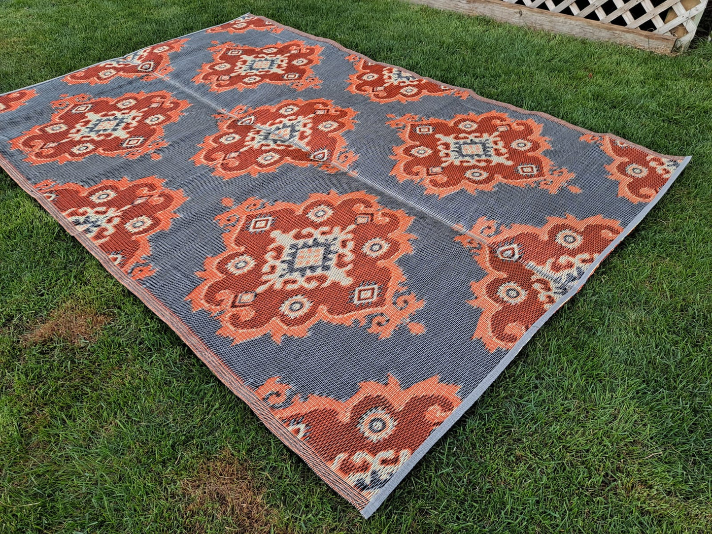 BalajeesUSA Outdoor Plastic straw patio rugs-6 by 9 feet. reversible mats, waterproof, camper mats, patio rugs Clearance.576