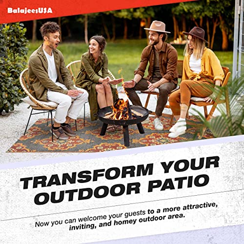 BalajeesUSA Outdoor Plastic straw patio rugs-6 by 9 feet. reversible mats, waterproof, camper mats, patio rugs Clearance.576