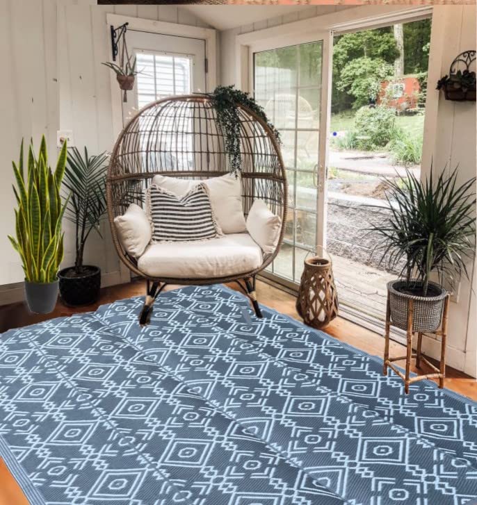 Outdoor rugs geometric beautiful grey Portable waterproof
