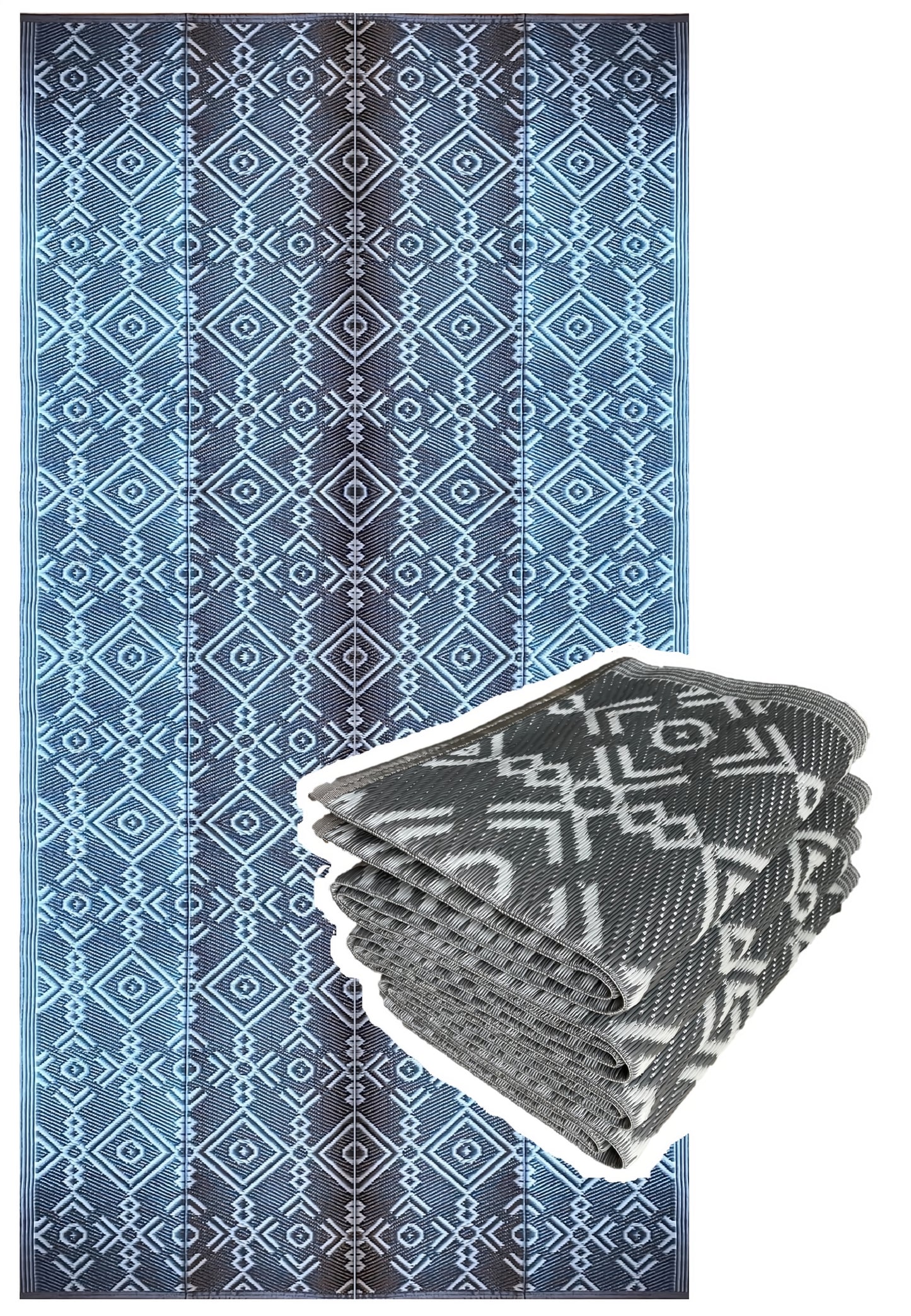 Outdoor rugs geometric beautiful grey Portable waterproof