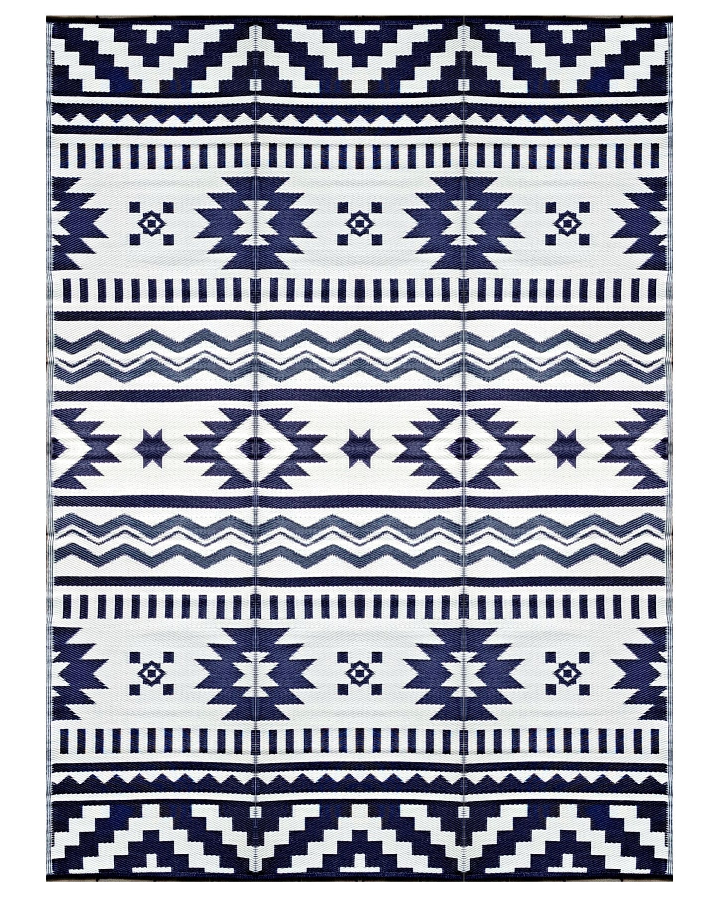 BalajeesUSA Outdoor rugs Plastic straw Patio Waterproof RV Camper Large Reversible awning mats Blue, black