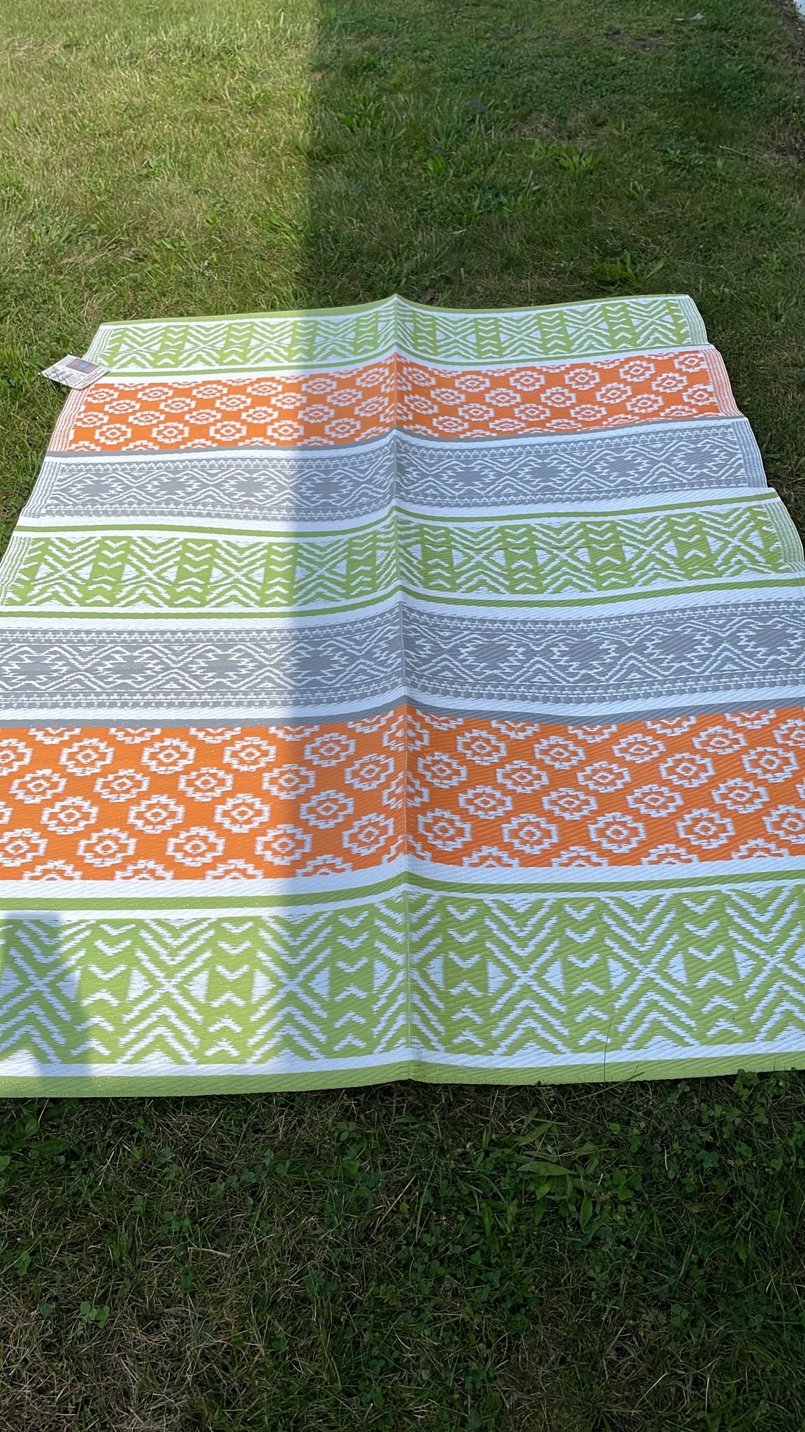 BalajeesUSA Outdoor Plastic Straw Rugs Outdoor Patio Rugs –9'x18', 9'x12', 5'x7',6'x9', Green, Orange
