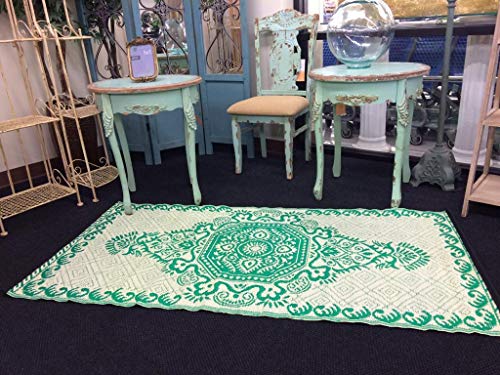 BalajeesUSA Outdoor Plastic Straw Rugs, Patio Rugs – 2 PK 3'x6' Green 20256