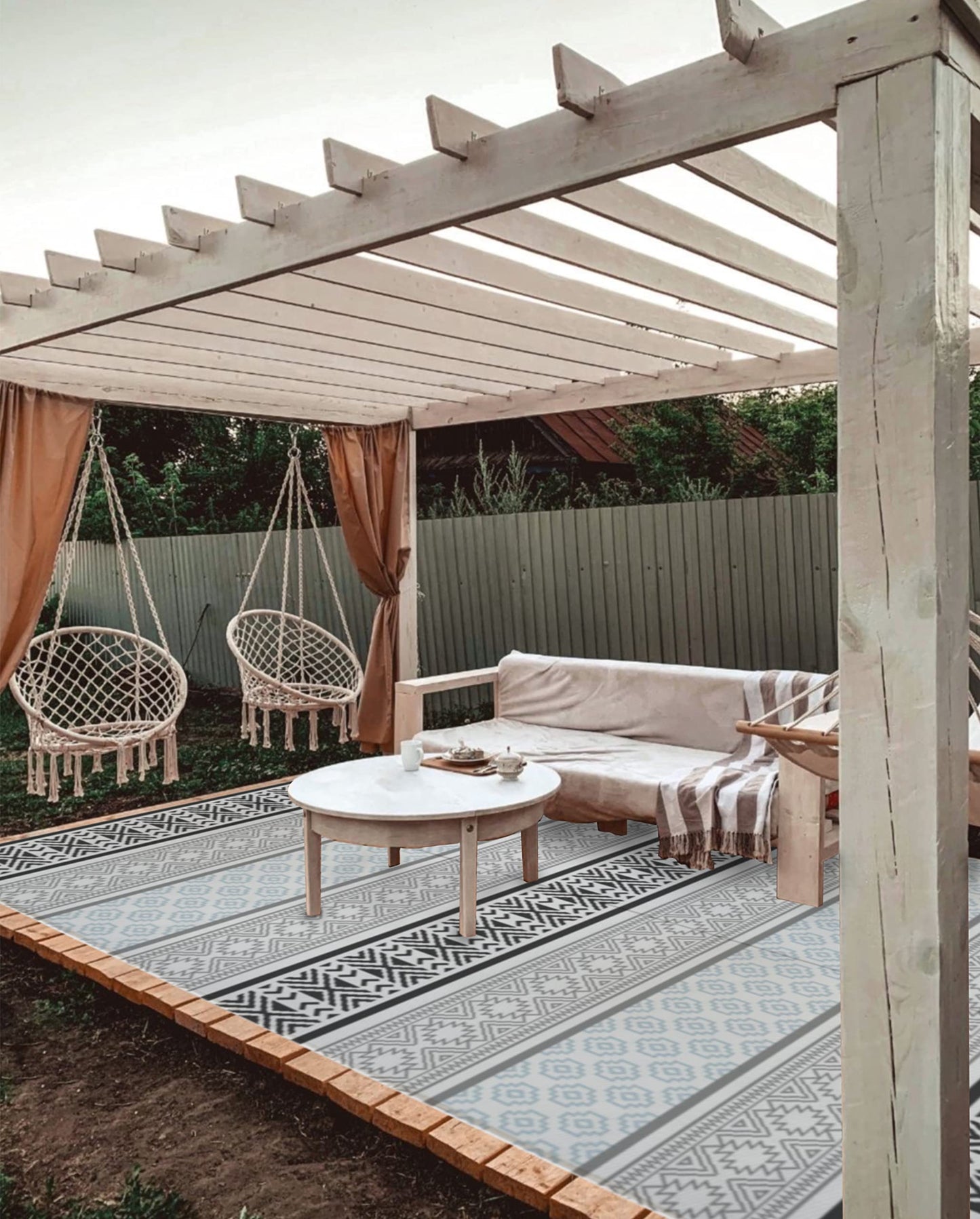 Outdoor plastic straw rug 9x18 9x12 6x9