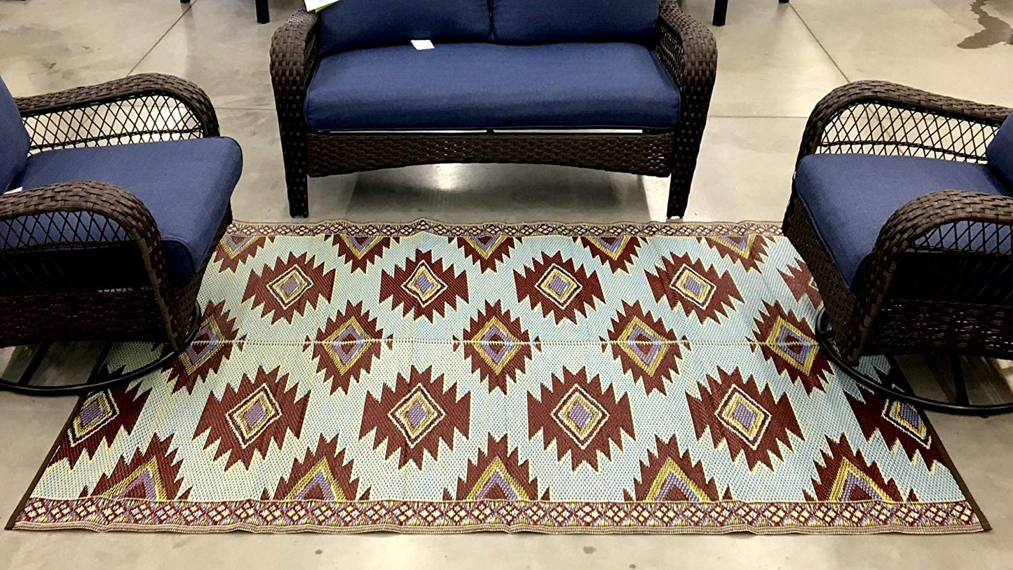 Outdoor rugs Geometric Portable waterproof camping patio decor