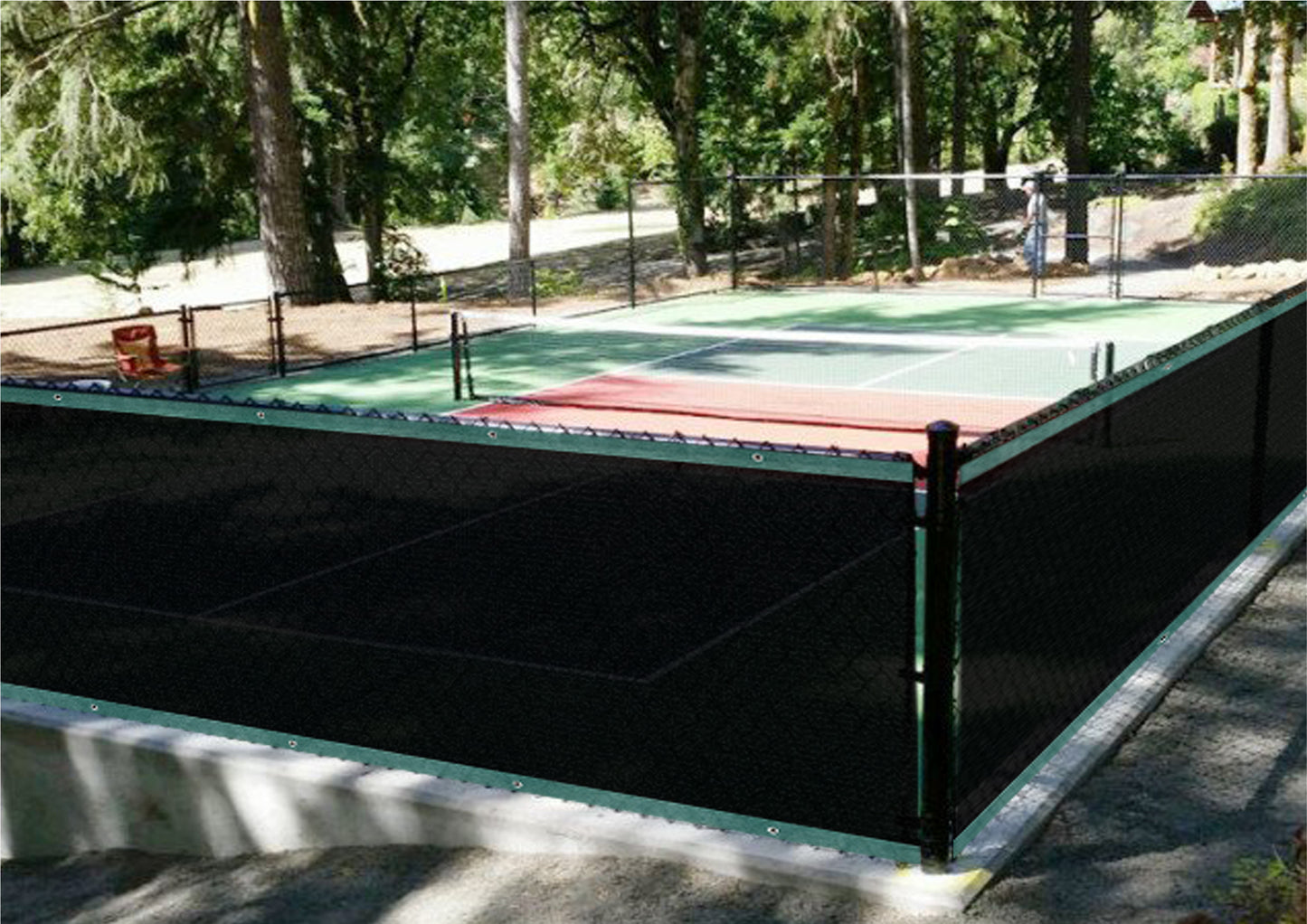 Privacy fence screens black