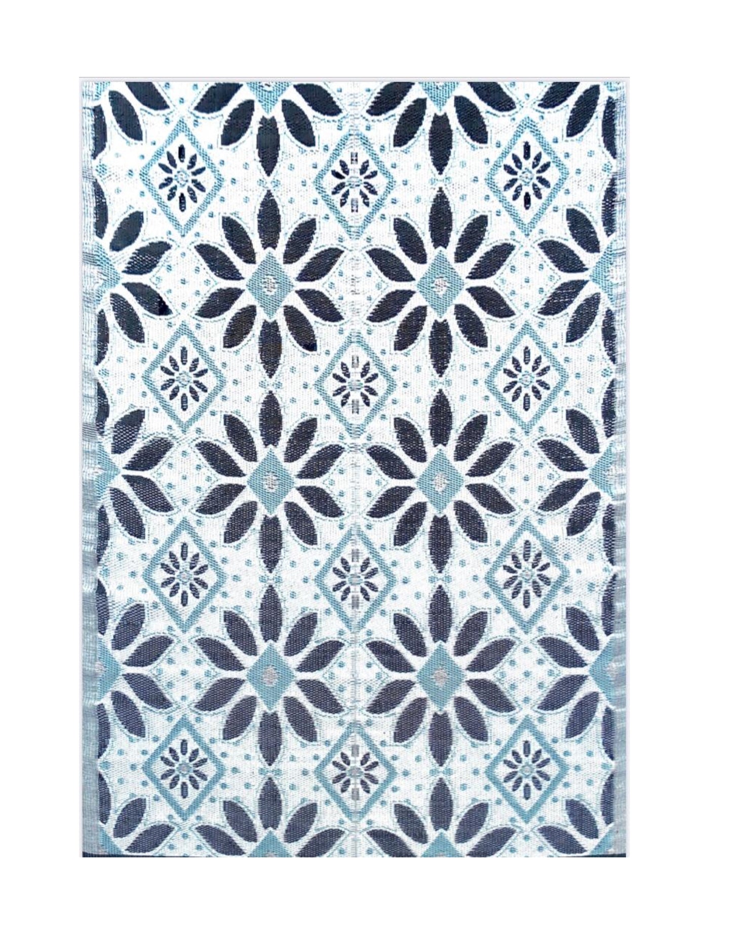 Outdoor rugs geometric blue grey Portable waterproof camping patio decor