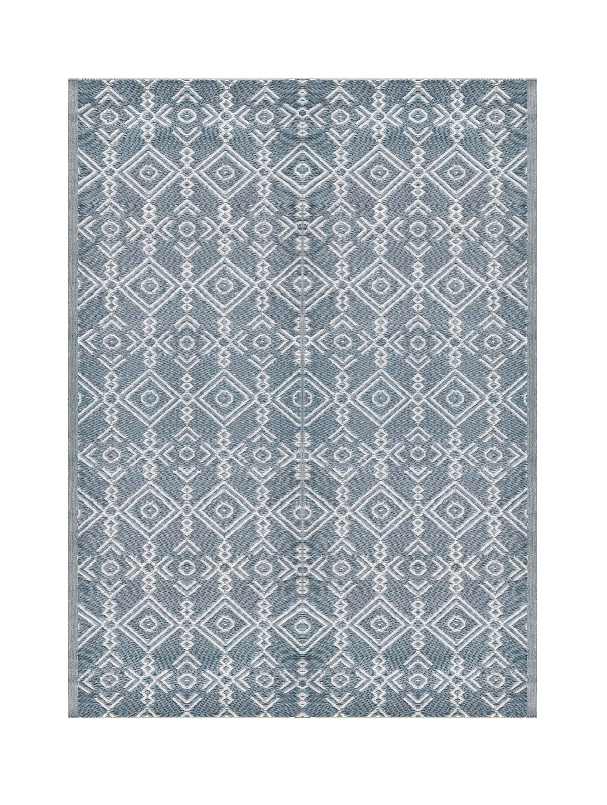 BalajeesUSA Outdoor Rugs Plastic Straw Patio rugs-6 by 9 Feet. Grey,Teal Reversible Mats Waterproof Camper Mats Patio Rugs Clearance. 7018, Size: 6' x