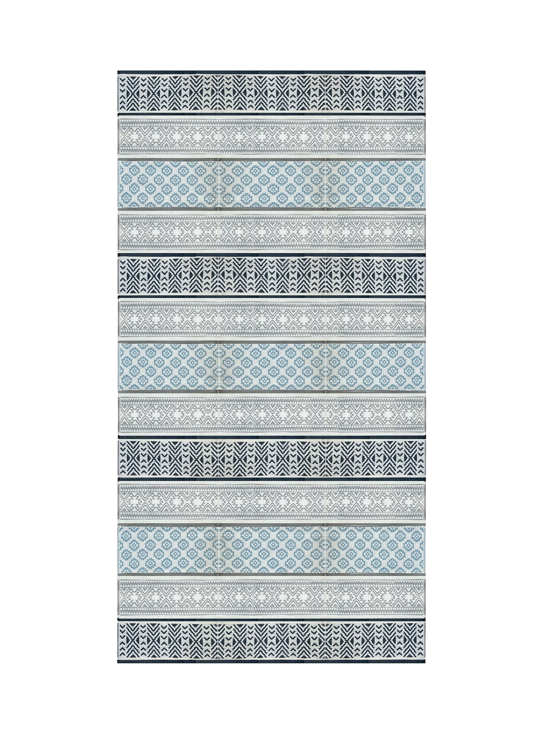 BalajeesUSA Outdoor Rugs Plastic Straw Patio rugs-6 by 9 Feet. Grey,Teal Reversible Mats Waterproof Camper Mats Patio Rugs Clearance. 7018, Size: 6' x