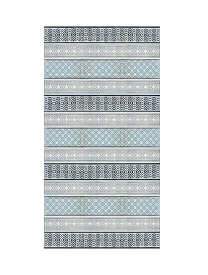 TBU Outdoor Plastic Patio Rugs – 9x18, Grey, Teal