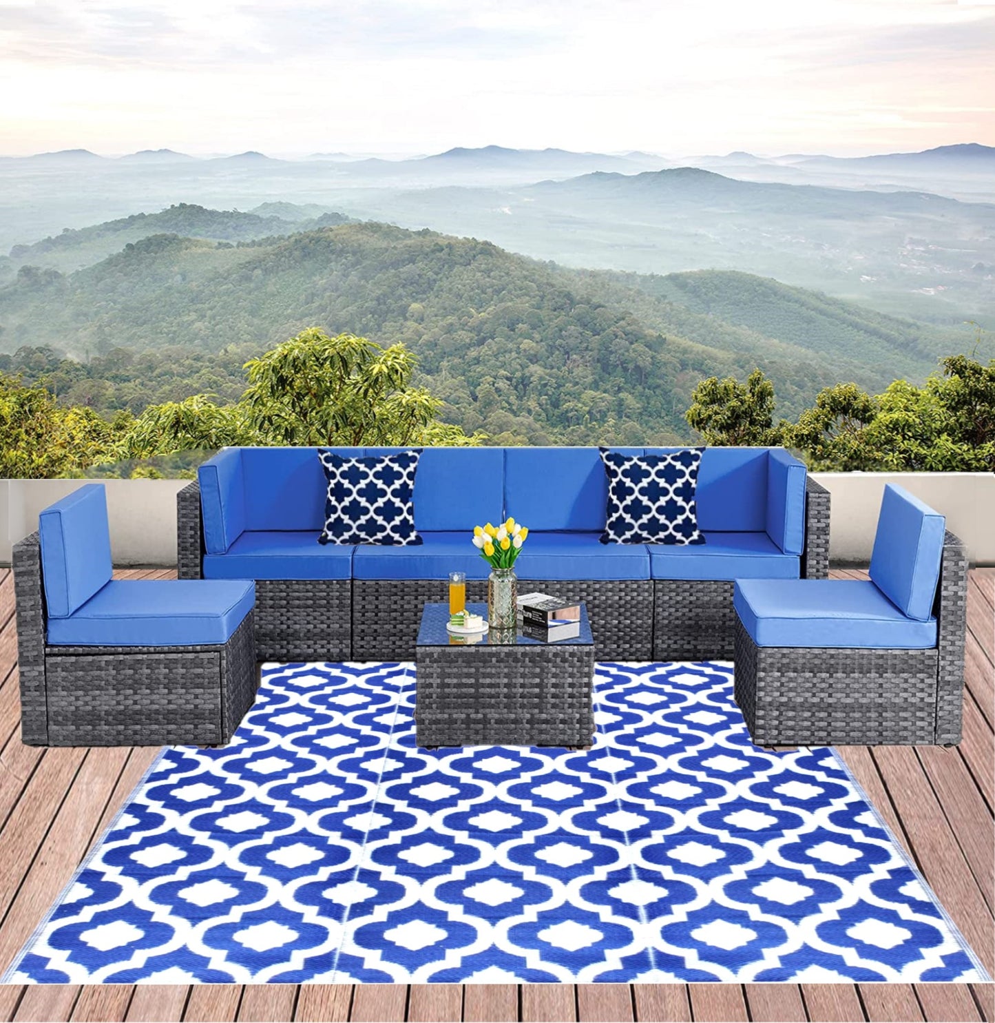 Outdoor patio rug-9x12, Plastic straw rugs