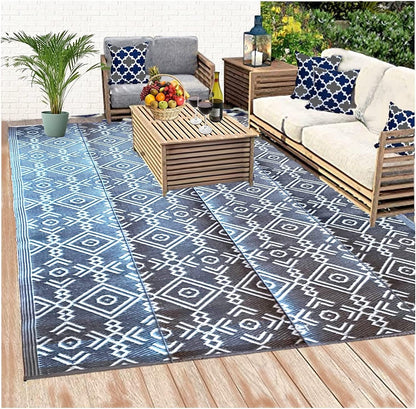Outdoor Patio Rugs clearance Grey, White color
